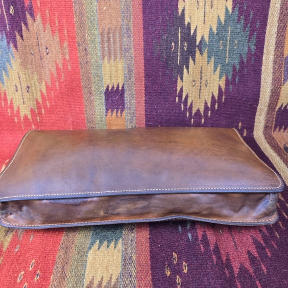 Vintage HARTMANN Belting Leather Envelope Document Case Portfolio Brass Lock/Key - Picture 10 of 13